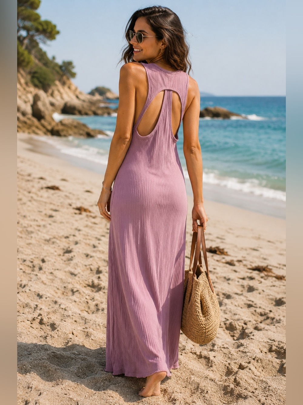 Free People Beach Walk About Ribbed Maxi Dress 100% Cotton NWOT